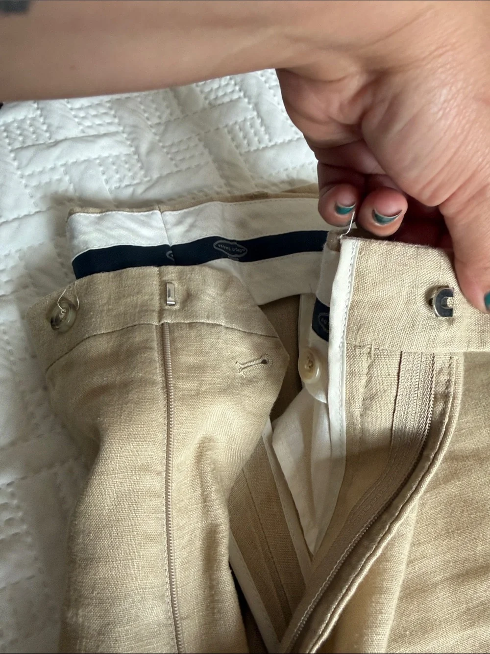 Beige/Tan Tailored Trousers